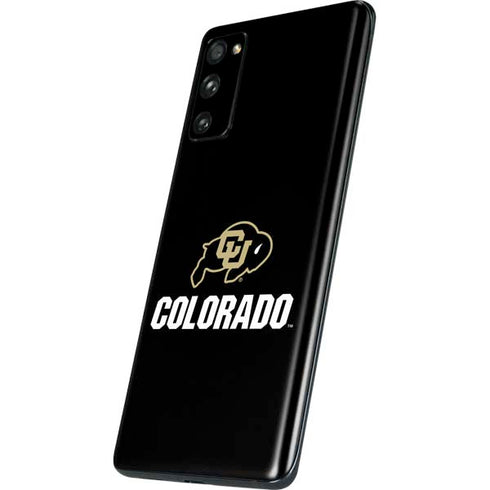 University of Colorado CU Logo on Black Galaxy S20 Fan Edition Skin